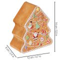 Metal Tin Set Christmas Tree and Gingerbread House Design 14cm | Floristik24.co.uk