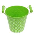 Floristik24 Metal bucket green Ø16cm H14cm