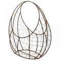 Floristik24 Wire Basket Metal Planter Spring Decoration Easter Basket Brown Patina H34cm L30cm