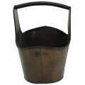 Floristik24 Metal basket oval with handle 30cm x 18cm H24,5cm