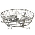 Floristik24 Metal basket for hanging with hooks gray vintage Ø39.5cm