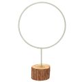 Floristik24 Metal Hoop on Wooden Base for Table Decoration 43cm