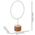 Metal Hoop on Wooden Base for Table Decoration 43cm | Floristik24.co.uk
