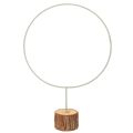 Floristik24 Metal Decoration Ring with Wooden Base for Dried Flowers, 52cm Height