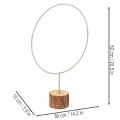 Metal Decoration Ring with Wooden Base for Dried Flowers, 52cm Height | Floristik24.co.uk