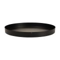 Metal Tray Round Candle Tray Black Ø20cm H2.5cm 2pcs | Floristik24.co.uk
