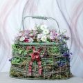 Floristik24 Metal bag, wire basket, planter, handle basket L34cm H33cm