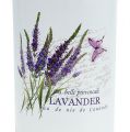 Floristik24 Milk can white with lavender motif Ø6,8cm H18,5cm