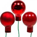 Floristik24 Mini Christmas balls red mirror berries 20mm ruby mix 140pcs