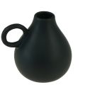 Floristik24 Mini ceramic vase black handle ceramic decoration H8.5cm