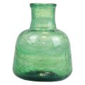 Floristik24 Mini glass vase flower vase green Ø8.5cm H11cm