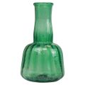 Floristik24 Mini glass vase flower vase green Ø8.5cm H15cm