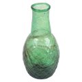 Floristik24 Mini vase green glass vase flower vase diamonds Ø6cm H11.5cm