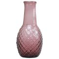 Floristik24 Mini Vase Purple Glass Vase Flower Vase Glass Diamonds Ø6cm H12cm