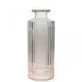 Floristik24 Mini vase glass decorative bottle clear brown retro Ø5cm H13.5cm