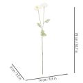 Artificial Poppy Flower White Long Stem 78cm Set of 3 | Floristik24.co.uk