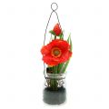 Floristik24 Orange poppy seeds in a glass H22cm