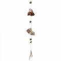 Floristik24 Shell garland with stones nature 100cm