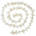 Floristik24 Shell garland with pearls white 100cm