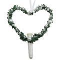 Floristik24 Myrtle heart with ribbon, pearls, tubes white 4pcs