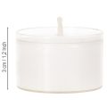 Nightlights Tealights White in Plastic Tray 8 Hours 50 Pieces | Floristik24.co.uk