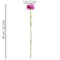 Carnation Artificial Flowers Two-Tone Long Stem 56cm Bundle of 8 | Floristik24.co.uk