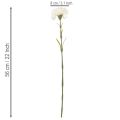Artificial Carnation Stem Set, 56cm, White, 8 Pieces for Bouquets and Wreaths | Floristik24.co.uk