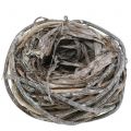 Easter nest made of twigs nature, washed white Ø13cm 3pcs