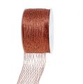 Floristik24 Mesh tape copper wire-reinforced 40mm 15m