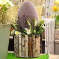 Floristik24 Easter egg flocked H25cm Colored eggs Easter decoration