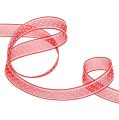 Floristik24 Organza ribbon red with dots 15mm 20m
