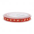 Floristik24 Organza ribbon red with gold stars 10mm 20m