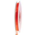 Floristik24 Organza ribbon gift ribbon orange ribbon selvedge 6mm 50m