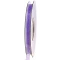 Floristik24 Organza ribbon gift ribbon purple ribbon selvedge 6mm 50m
