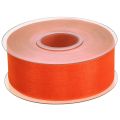 Floristik24 Organza ribbon gift ribbon orange ribbon selvedge 40mm 50m