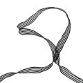Floristik24 Organza ribbon with stripes gift ribbon black 15mm 20m
