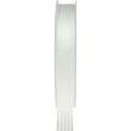Floristik24 Organza ribbon with stripes gift ribbon white 15mm 20m