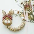 Floristik24 Easter Decoration Bunny Head for Hanging Straw H51cm