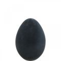 Floristik24 Easter egg plastic decoration egg black flocked 25cm