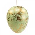 Floristik24 Easter egg to hang up decoration eggs pink, green, gold 12cm 4pcs