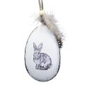 Floristik24 Easter eggs for hanging feathers rabbits metal 5×7cm 8pcs