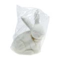 Floristik24 Easter bunny with chain in white flocked 20cm