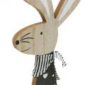 Floristik24 Easter bunny black and white stand Easter decoration wooden bunny figure set of 2