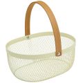 Floristik24 Easter basket made of metal cream 23.5cm x 18cm x 10cm