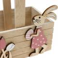 Floristik24 Easter basket with bunnies Easter decorations for hanging Easter nest spring decoration 2pcs
