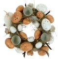 Floristik24 Easter wreath with eggs Ø24cm nature, white