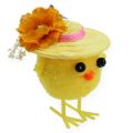 Floristik24 Easter chick with hat yellow 6cm 6pcs