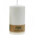 Floristik24 PURE pillar candle 130/70 natural wax candle with rapeseed wax candle decoration