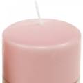 Floristik24 PURE pillar candle 90/70 pink natural wax candle sustainable candle decoration