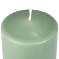 Floristik24 PURE pillar candle green emerald Wenzel candles 130/60mm